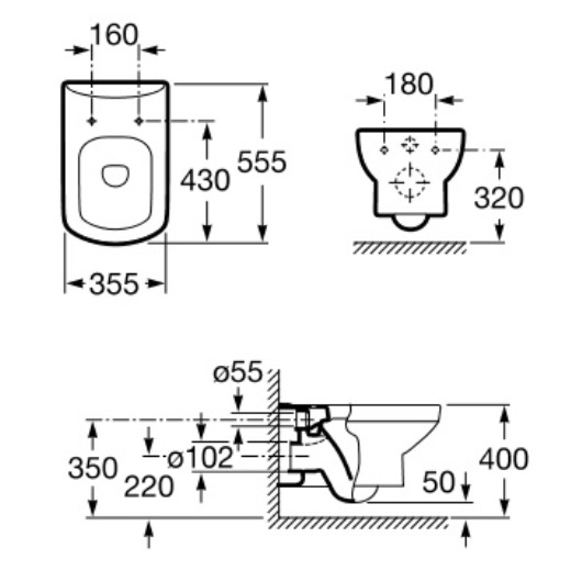 Унитаз подвесной Roca Dama Senso 7346517000
