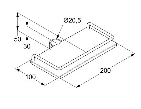 Полочка, хром -белый Kludi Cockpit Explorer 6410110-00
