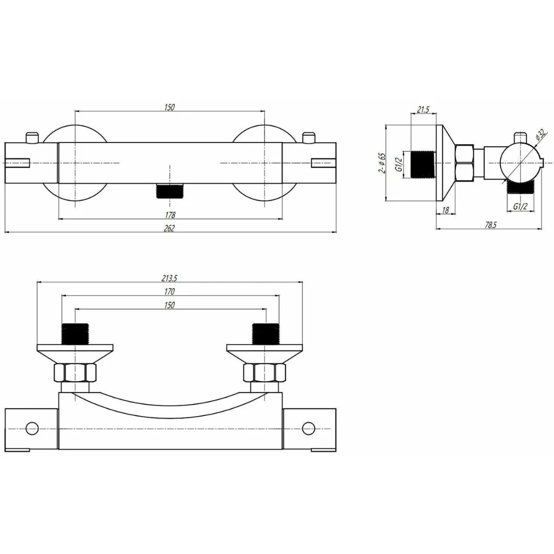Термостат для душа, хром ESKO T1080