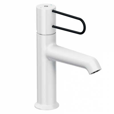 Cмеситель для раковины с донным клапаном, белый-черный Jacob Delafon Odeon Rive Gauche E21028-BL-00