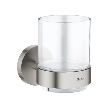 Стакан с держателем, суперсталь Grohe Essentials 40447DC1