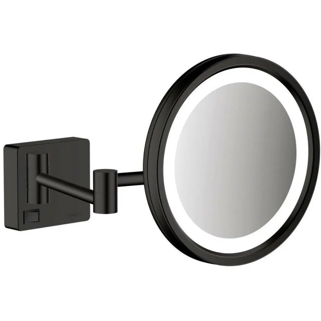 Зеркало косметическое с подсветкой, черный Hansgrohe AddStoris 41790670