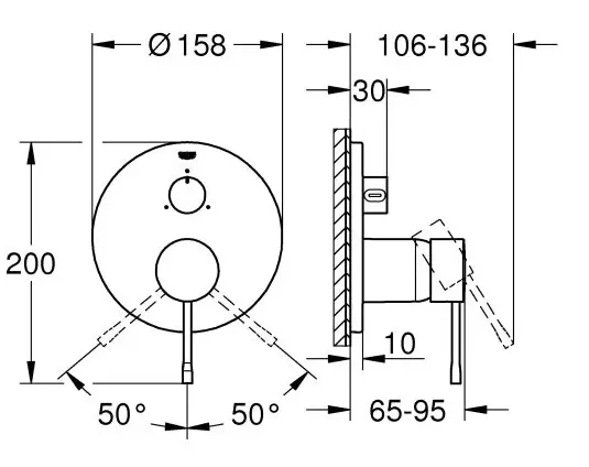 24092001 Essence Смеситель однорычажный с переключателем на 3 положения