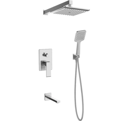 Душевая система со смесителем для ванны, встраиваемая, хром ESKO Squared Chrome 7in1 SQ