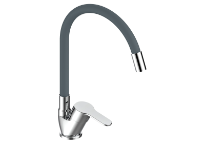 Смеситель для кухни, гибкий излив, хром VODA Tide TD519G