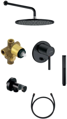 Душевая система со смесителем для душа, встраиваемая, 7в1, черный Kludi Bozz 387363976