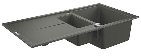 Мойка K400, композитная, с 1,5 чашей, 1000x500, серый гранит Grohe 31642AT0