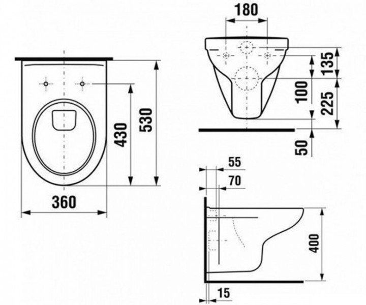 Унитаз подвесной, белый Jika Olymp 8206110000001