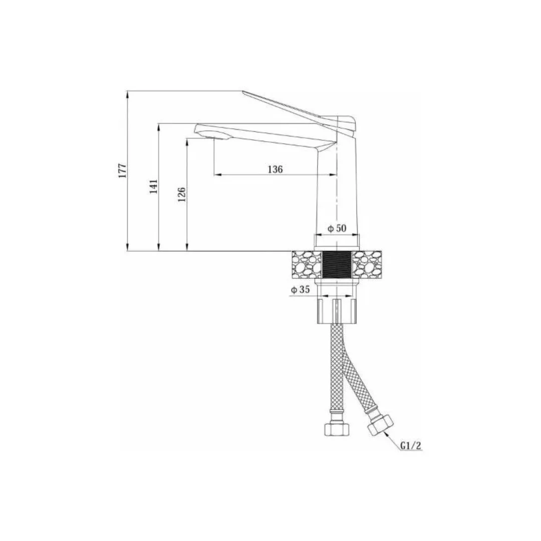 Смеситель для раковины, хром ESKO Shanghai SHA26