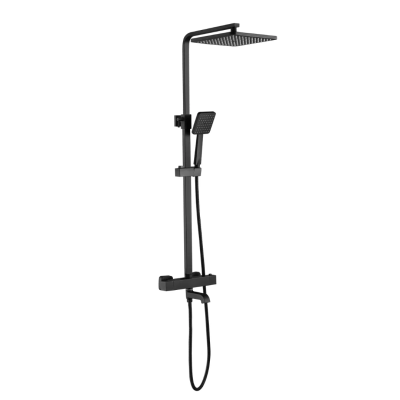 Душевая система с термостатом для душа, черный ESKO STT5054 BL