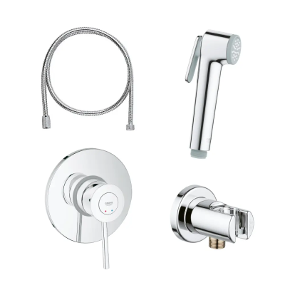 Гигиенический душ со смесителем, хром Grohe BauClassic 129186