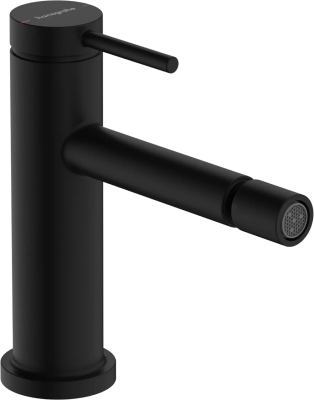 Смеситель для биде, с донным клапаном, черный Hansgrohe Tecturis S 73201670