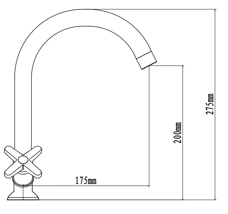 Смеситель для раковины, хром VODA Star STR26