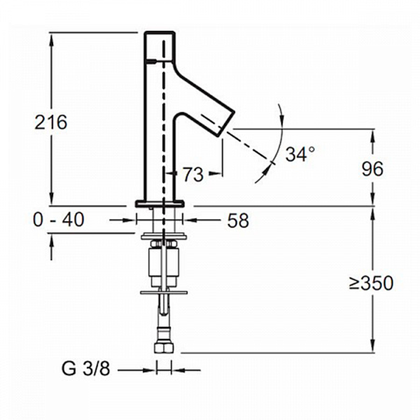 Смеситель для раковины, хром Jacob Delafon Talan E10378RU-CP