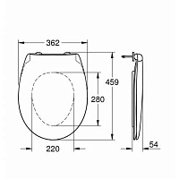 Крышка-сиденье для унитаза Grohe Bau Ceramic 39492000
