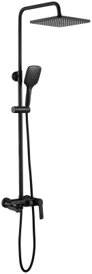 Душевая система со смесителем для ванны, черный ESKO ST300BL