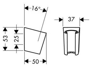 Держатель ручного душа, шлифованный черный хром Hansgrohe Porter S 28331340