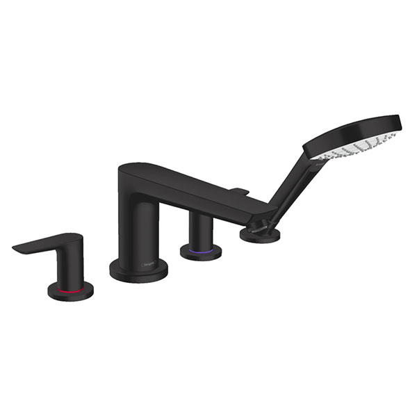 Смеситель для ванны с душем, матовый черный Hansgrohe Talis E 71748670