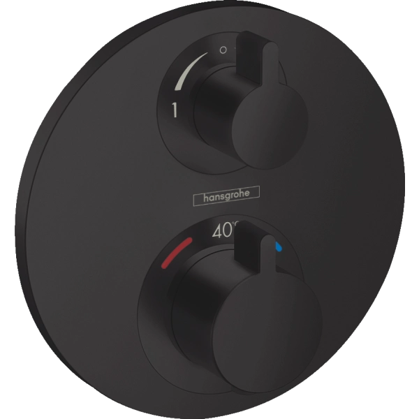 Термостат для душа, внешняя часть, черный Hansgrohe Ecostat S 15758670