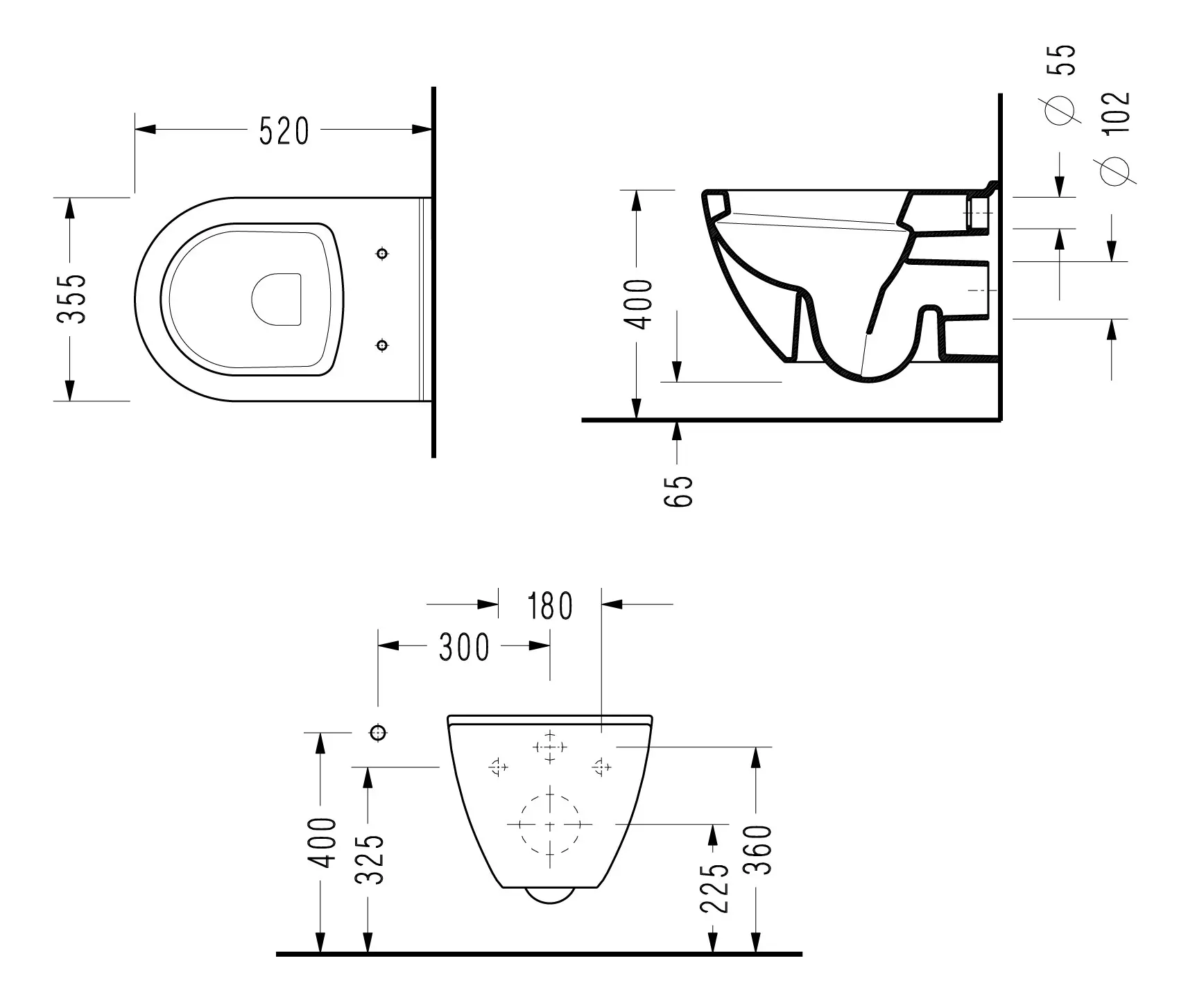 Подвесной унитаз с крышкой-сиденьем с микролифтом 39186000WC