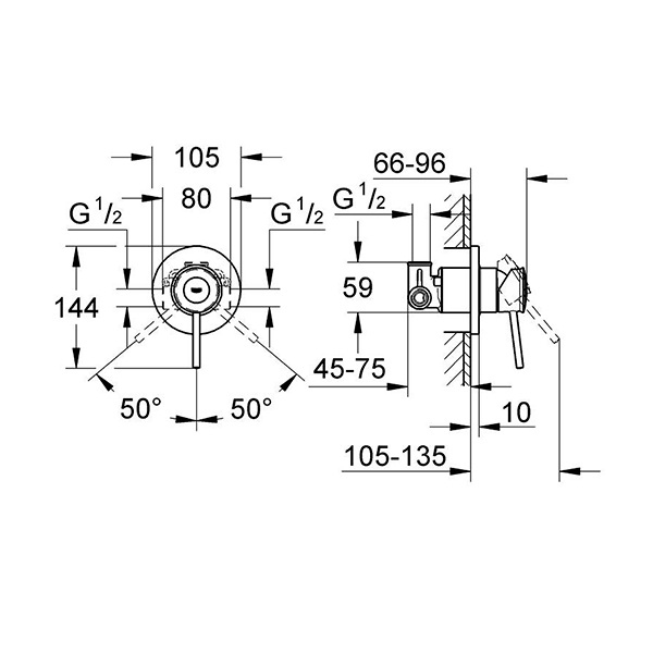 Смеситель для душа Grohe BauClassic 29048000