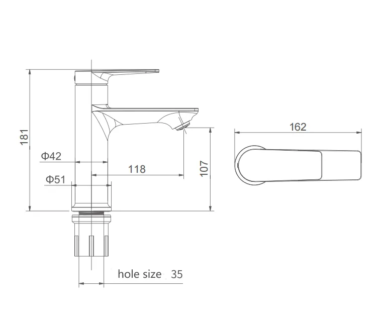 Смеситель для раковины, серый SSWW SATM015A-GA0-1