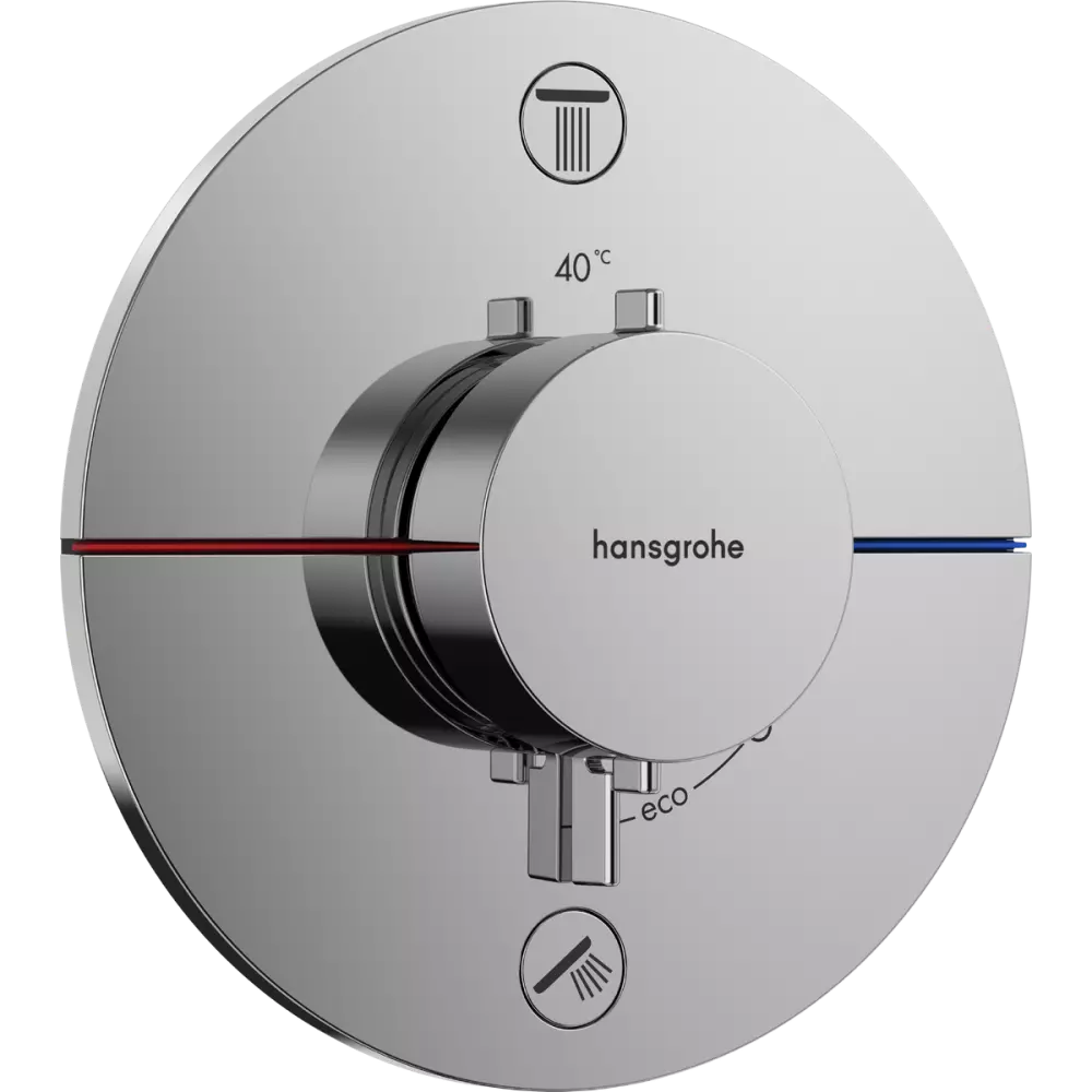 Термостат для душа, встраиваемый, на 2 потребителя, хром Hansgrohe ShowerSelect Comfort S 15554000