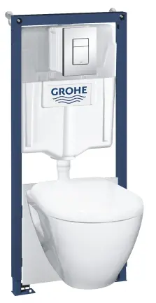 Комплект 5в1: Инсталляция с панелью смыва, унитаз с сиденьем Grohe Solido 39468000