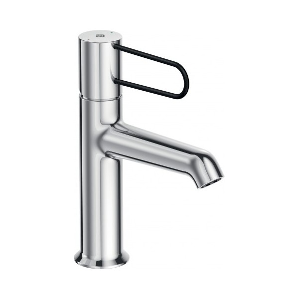 E21029-BL-CP ODEON RG Смеситель для раковины без дк, корпус хром, ручка черная