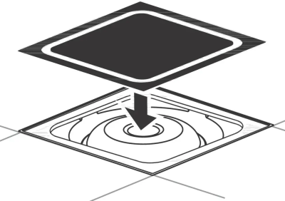 Решетка точечного трапа для пола Hansgrohe RainDrain Spot 94385000