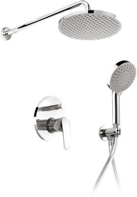 Душевая система со смесителем для душа, встраиваемая, хром ESKO Set_6in1