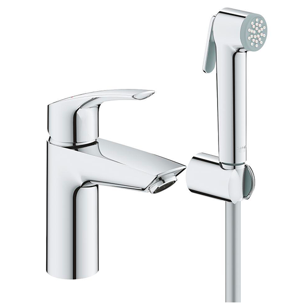 Смеситель для раковины с гигиеническим душем, размер S, хром Grohe Eurosmart 23124003