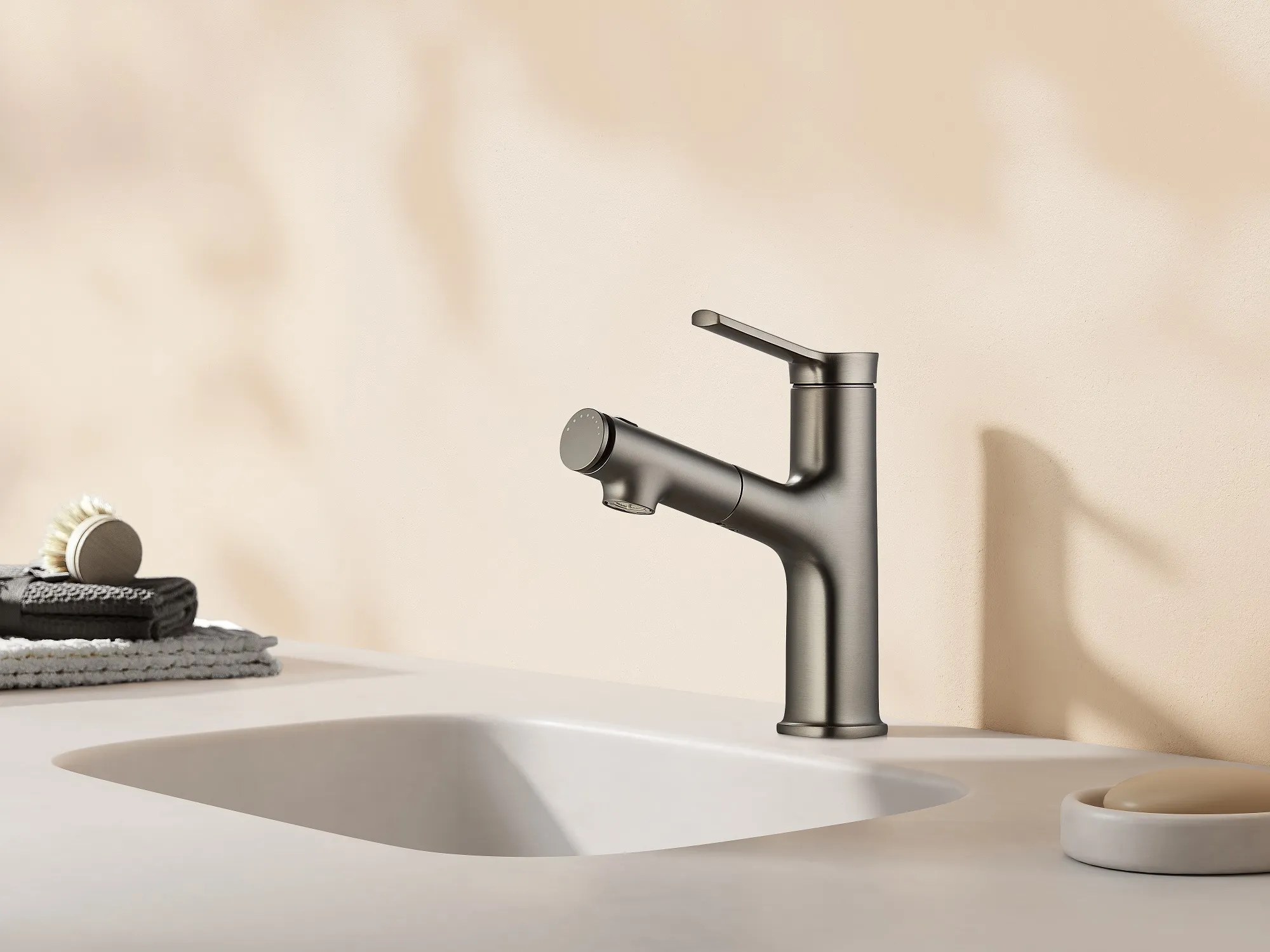 Смеситель для раковины, серый SSWW SATM016B-GA0-1