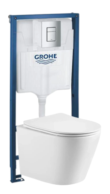 Комплект 4в1: Инсталляция с панелью смыва 38772001, унитаз с сиденьем WCT3030 SSWW K24020102