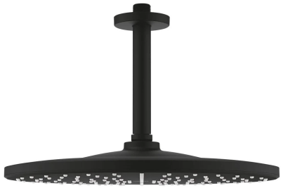 Верхний душ с кронштейном 142, 2 режима струи, черный Grohe Rainshower 310 22124KF0