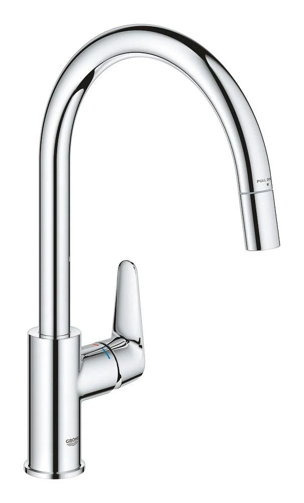 Смеситель для кухни, выдвижной излив, хром Grohe BauCurve 30547000