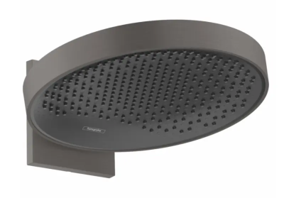 Верхний душ 360, с настенным креплением, шлифованный черный хром Hansgrohe Rainfinity 26230340
