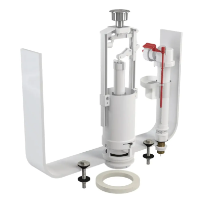 Выпускной комплект со стоп кнопкой, нижний подвод, хром Alcaplast SA2000SK1/2