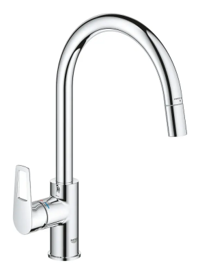 Смеситель для кухни, выдвижной излив, хром Grohe BauLoop 30543000