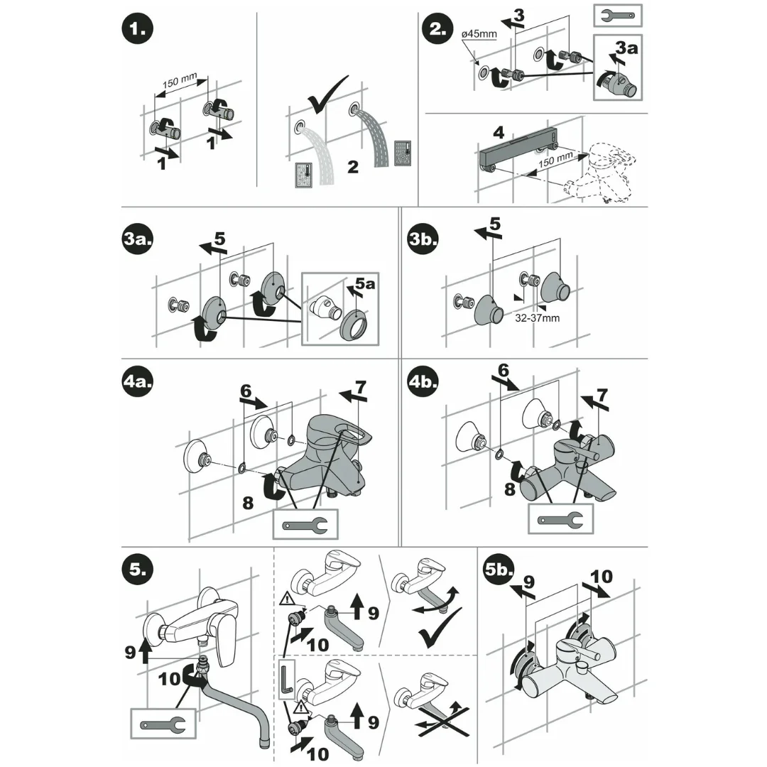 Смеситель для ванны, черный Kludi Bozz 386913976