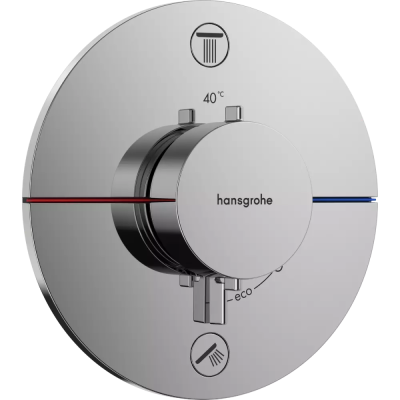 Термостат для душа, встраиваемый, на 2 потребителя, хром Hansgrohe ShowerSelect Comfort S 15554000