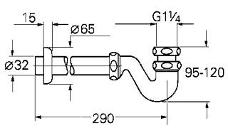 Сифон для раковины, хром Grohe 28926000