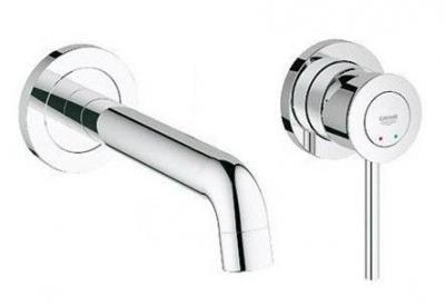 Смеситель для раковины, на 2 отверстия, встраиваемый, хром Grohe BauClassic 20292000