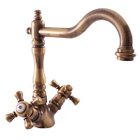 Смеситель для кухни, бронза Rav Slezak Morava MK320.5/8SM