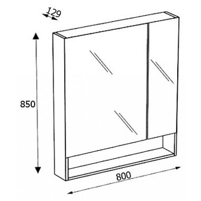 Зеркало-шкаф 60, белый Roca Gap ZRU9302748