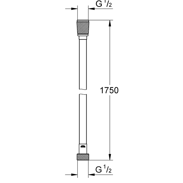 Душевой шланг 1750, хром Grohe VitalioFlex Silver 27506000