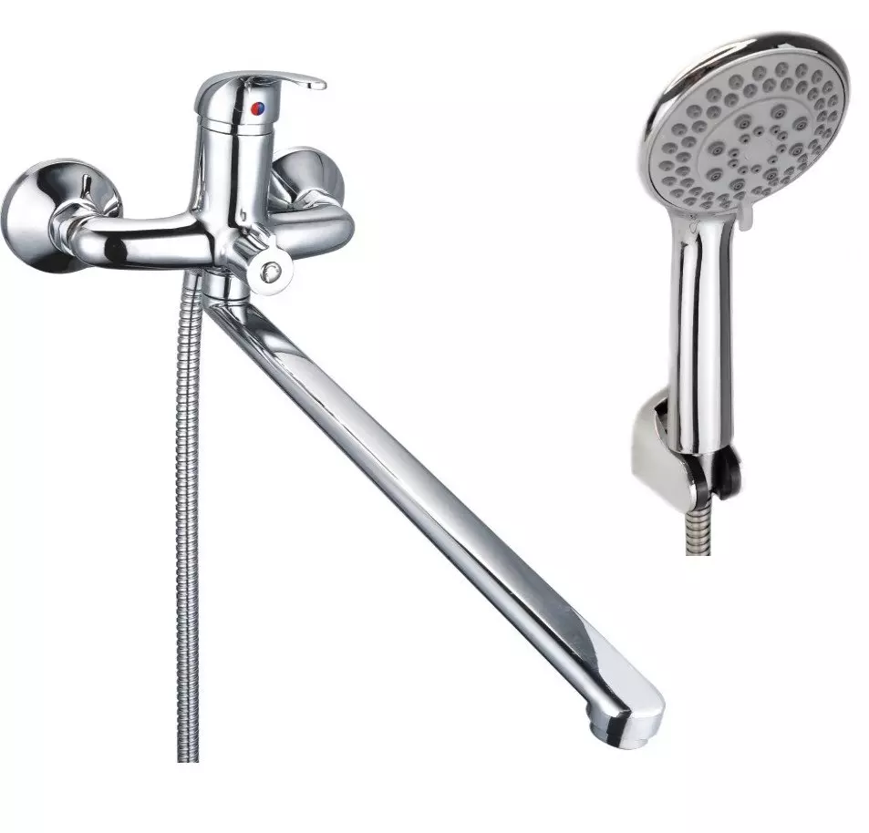 Смеситель для ванны, длинный излив, хром VODA MOON31