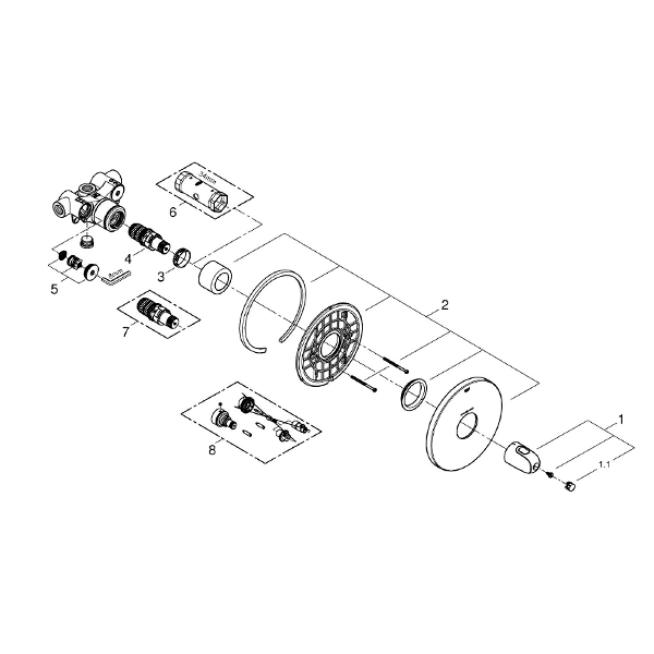 34573000 Grohtherm 1000 New Центральный термостат