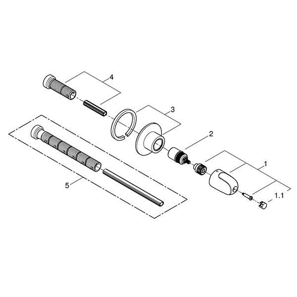 Накладная панель скрытой вентильной головки, хром Grohe Grohtherm 1000 19981000
