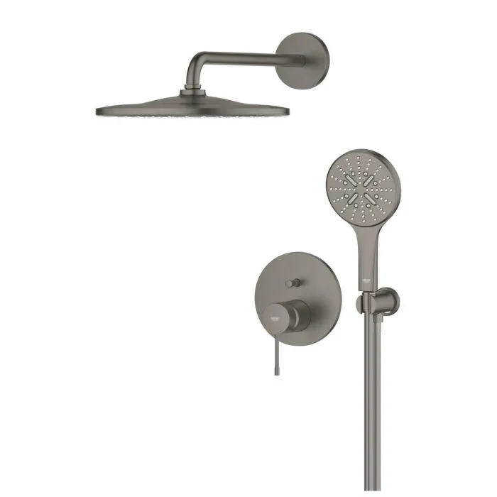 Душевая система встраиваемая, темный графит матовый Grohe Essence 25287AL0